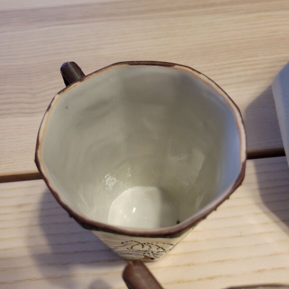 Vintage Antique Japanese Pitcher and Cup Set Geisha Asian Pattern Hand Painted - Picture 11 of 16